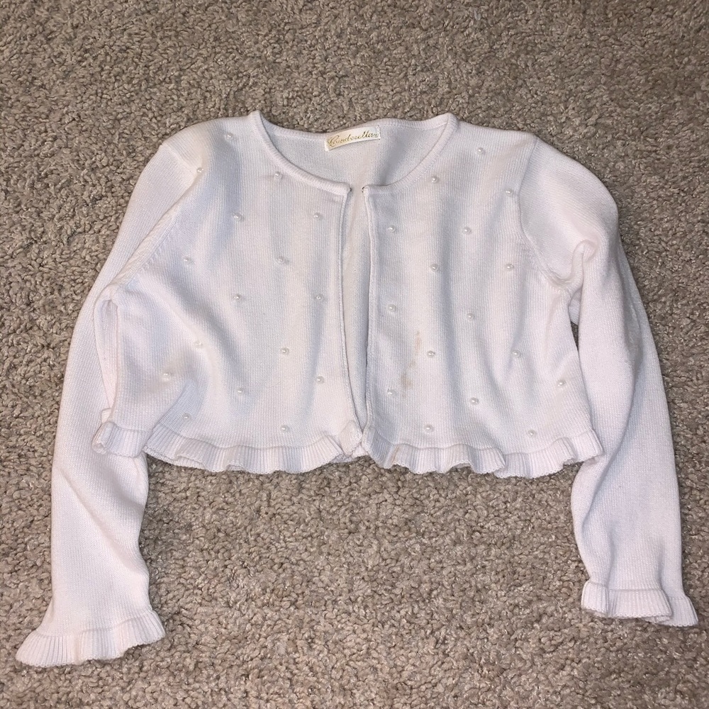 Girls pearl cardigan